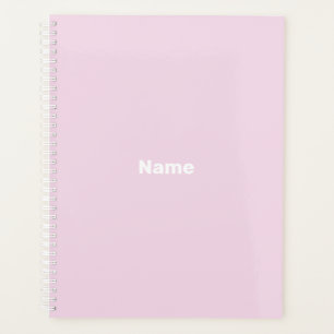 aanpassen, personaliseren met naamlicht roze planner