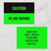 Aanpassen, personaliseren Verhuisadres info Note C Notitiekaartje (Voorkant / Achterkant)