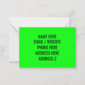 Aanpassen, personaliseren Verhuisadres info Note C Notitiekaartje (Achterkant)