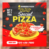 Aanpassen Pizza Football Night Pepperoni Deal Raamsticker (Vel 2)