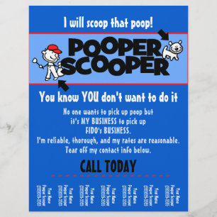 AANPASSEN Pooper Scooper zakelijke traanblad flyer