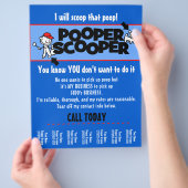 AANPASSEN Pooper Scooper zakelijke traanblad flyer (Hand)