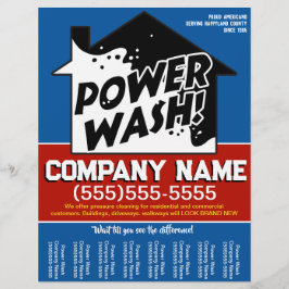 Aanpassen! Power Washing Pressure Cleaning Promo Flyer