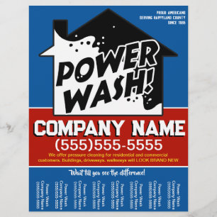 Aanpassen! Power Washing Pressure Cleaning Promo Flyer