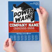 Aanpassen! Power Washing Pressure Cleaning Promo Flyer (Hand)