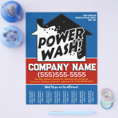Aanpassen! Power Washing Pressure Cleaning Promo Flyer (Enkel)