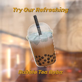 Aanpassen Probeer onze verfrissende Bubble Tea Bob Raamsticker (Vel 2)