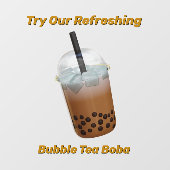 Aanpassen Probeer onze verfrissende Bubble Tea Bob Raamsticker (Vel)