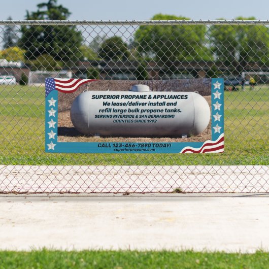 Aanpassen Propaan Leverancier Tank Lease Navulling Spandoek (Insitu)