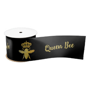 Aanpassen QUEEN BEE Crown Gift Wrap Verpakking Zwa Satijnen Lint