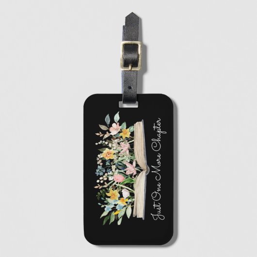 Aanpassen Quote Waterverf Boek Bloemen Bloemen Bagagelabel (Voorkant (verticaal))