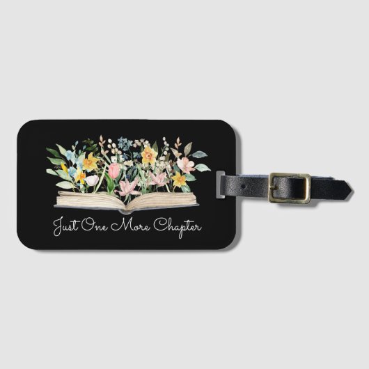 Aanpassen Quote Waterverf Boek Bloemen Bloemen Bagagelabel (Voorkant (horizontaal))