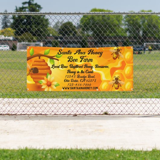 Aanpassen Raw Honey te koop Boerderij Business Spandoek (Insitu)