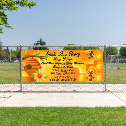 Aanpassen Raw Honey te koop Boerderij Business Spandoek (Insitu)