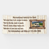 Aanpassen Recreatieve Voertuig Te Huur Of Verkoop Spandoek (Horizontaal)