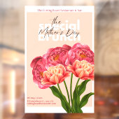 Aanpassen Restaurant Moederdag Brunch Floral Raamsticker (Vel 2)