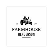 Aanpassen Retro Farmer Tractor Boerderij Logo Zelfinktende Stempel (Design)