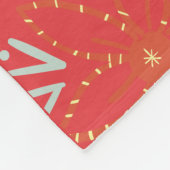 Aanpassen Rode kerstboom met poten ornamenten Fleece Deken (Hoek)