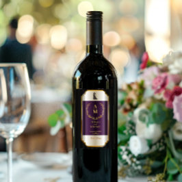 Aanpassen Romantisch Elegant Wedding Receptie Wijn Etiket