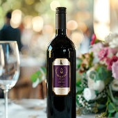 Aanpassen Romantisch Elegant Wedding Receptie Wijn Wijn Etiket