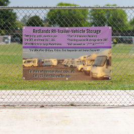 Aanpassen RV aanhangwagen voertuig opslagpartij Spandoek