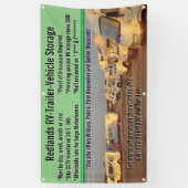 Aanpassen RV aanhangwagen voertuig opslagpartij Spandoek (Verticaal)