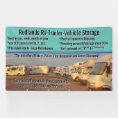 Aanpassen RV aanhangwagen voertuig opslagplaats gr Spandoek (Horizontaal)