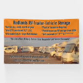 Aanpassen RV aanhangwagen voertuig opslagplaats gr Spandoek (Horizontaal)
