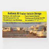 Aanpassen RV aanhangwagen voertuig opslagplaats gr Spandoek (Horizontaal)