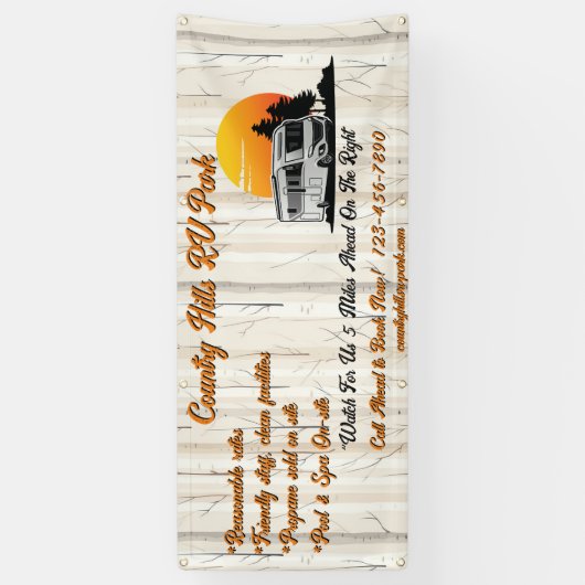 Aanpassen RV Park Camping Highway Spandoek (Verticaal)