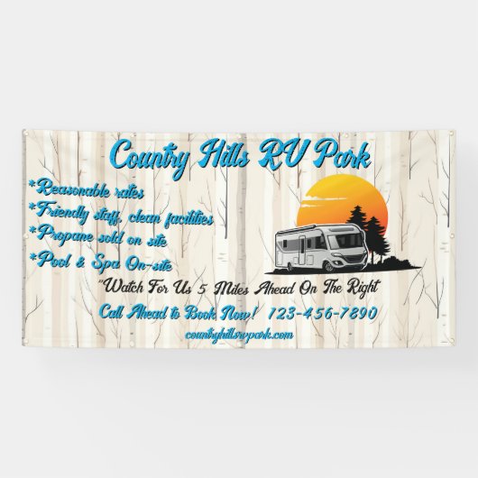 Aanpassen RV Park Camping Highway Spandoek (Horizontaal)