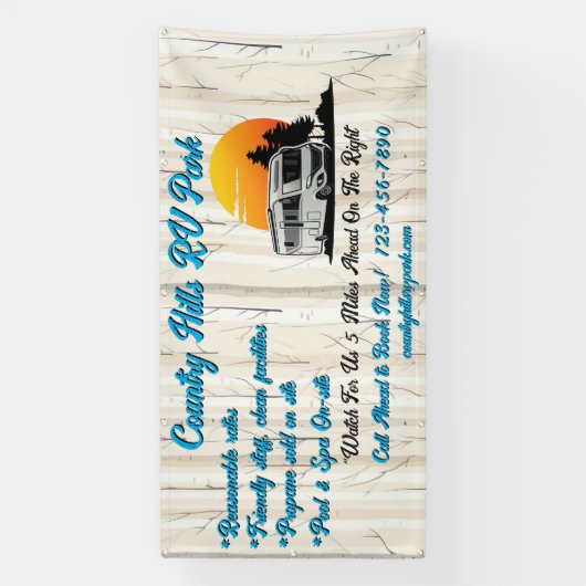 Aanpassen RV Park Camping Highway Spandoek (Verticaal)