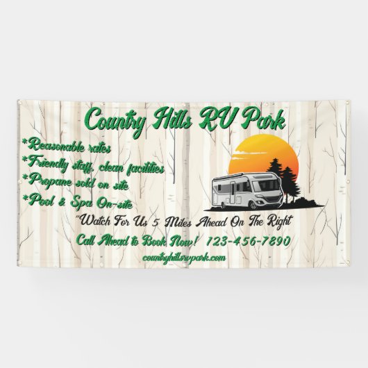 Aanpassen RV Park Camping Highway Spandoek (Horizontaal)