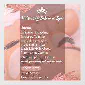 Aanpassen Salon Spa Lashes Wimpers Services Raamsticker (Vel)