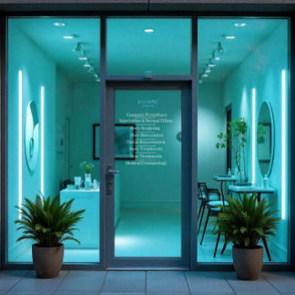 Aanpassen Skin Care Cosmetic Services List Door Raamsticker