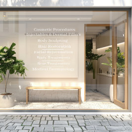 Aanpassen Skin Care Cosmetic Services List Front Raamsticker