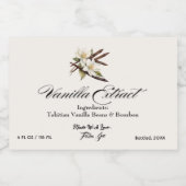 Aanpassen Small Business Vanilla Extract Product Likeurfles Etiket (Enkel label)