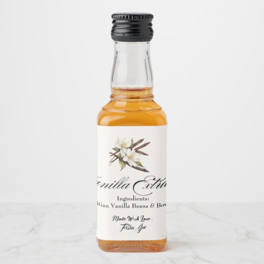 Aanpassen Small Business Vanilla Extract Product Likeurfles Etiket (Voorkant)
