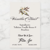 Aanpassen Small Business Vanilla Extract Product Wijn Etiket (Enkel label)