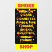 Aanpassen Smoke Shop Sigaretten Tabak Raamsticker (Vel)