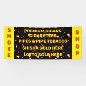 Aanpassen Smoke Shop Sigaretten Tabak Spandoek (Horizontaal)