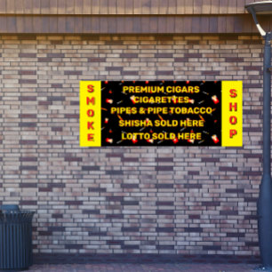 Aanpassen Smoke Shop Sigaretten Tabak Spandoek