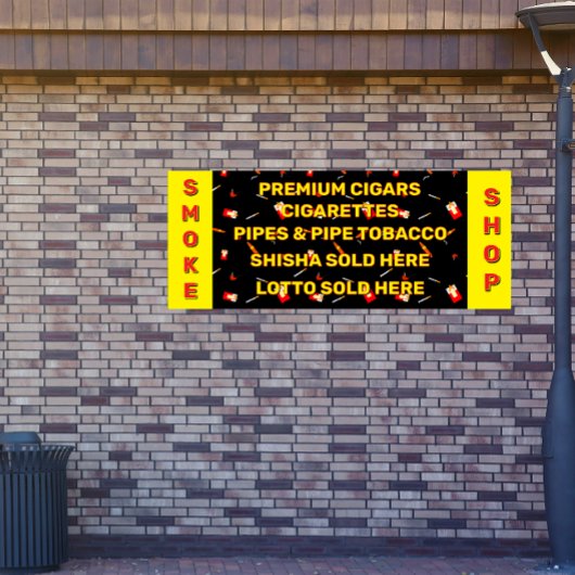 Aanpassen Smoke Shop Sigaretten Tabak Spandoek