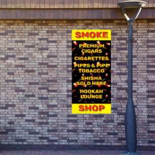 Aanpassen Smoke Shop Sigaretten Tabak Spandoek