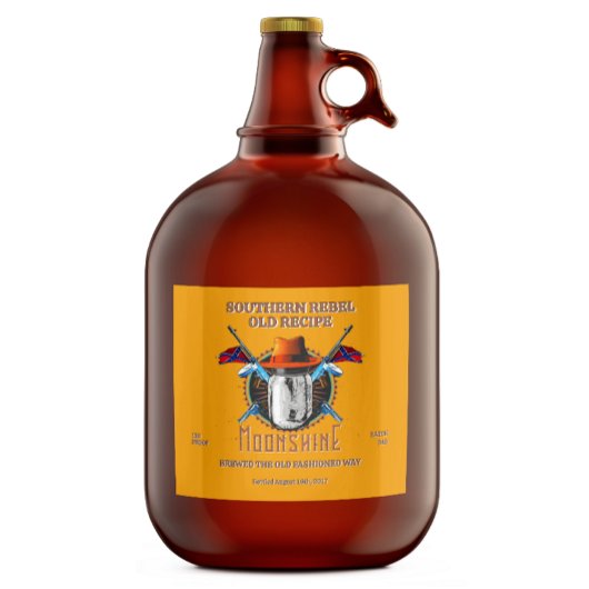 Aanpassen Southern Rebel  Moonshine Likeurfles Etiket