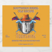 Aanpassen Southern Rebel  Moonshine Likeurfles Etiket (Enkel label)