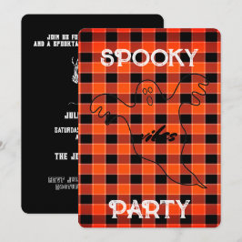 Aanpassen SPOOKY VIBES Ghost Herfst Halloween Part Kaart