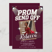 Aanpassen Spotlight Prom Send Off Black Gold Chain Kaart (Voorkant / Achterkant)