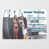 Aanpassen Spray Tanning Booth Business 2 Raamsticker (Vel)