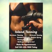 Aanpassen Spray Tanning Booth Business Raamsticker (Vel 3)